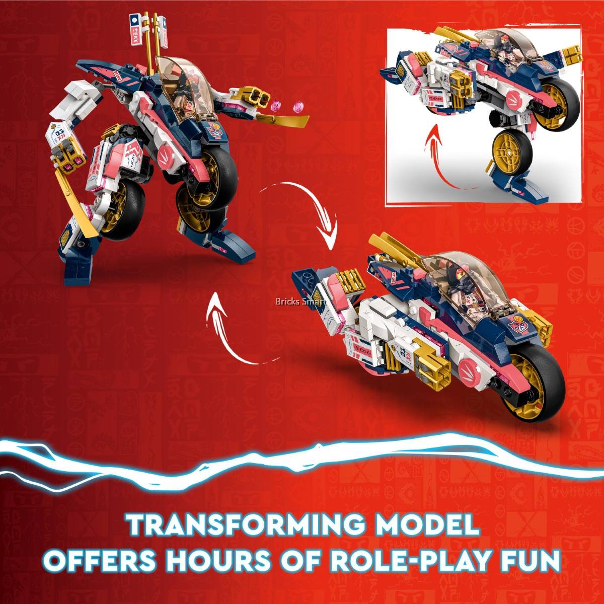 とっぴー LEGO Ninjago Sora convertible robot racing bike 71792 - iPoncomp.com