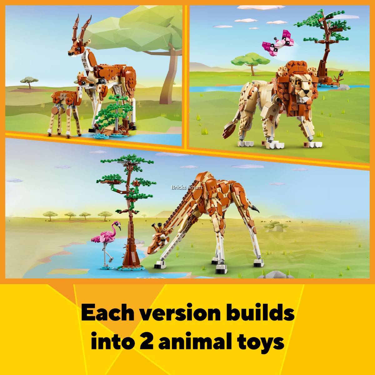 LEGO 31150 Creator Wild Safari Animals Building Toy Set
