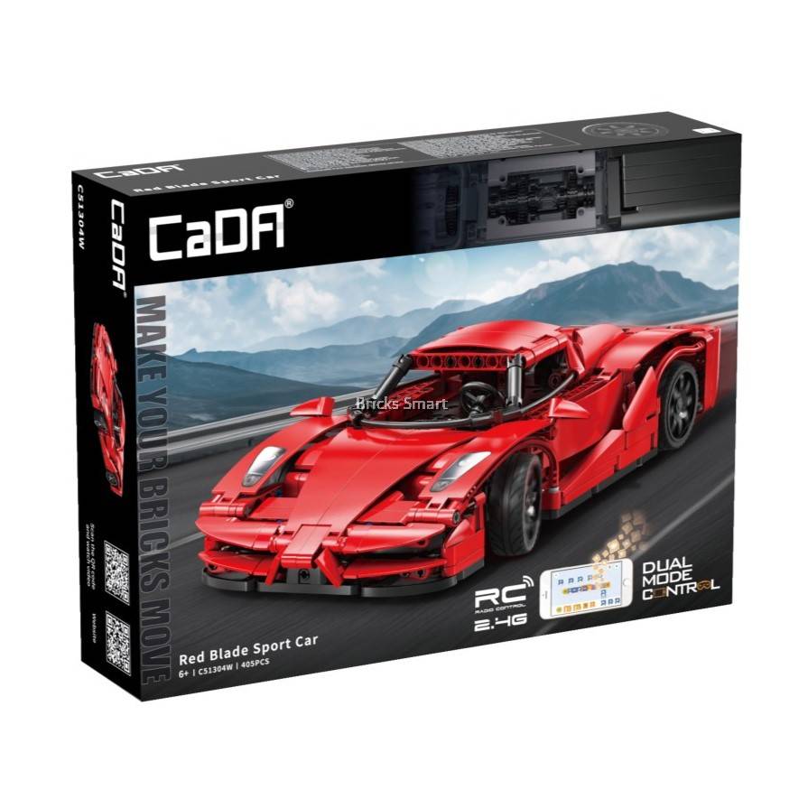 CaDA Red Blade Sports Car 1:14 C51304W RC Block Toy Set (405 Pieces)