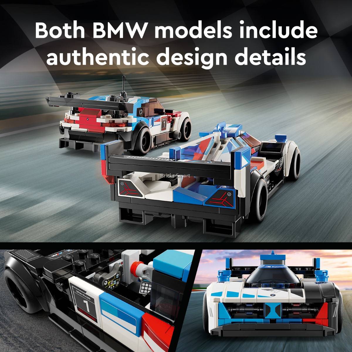 LEGO 76922 Speed Champions BMW M4 GT3 & BMW M Hybrid V8 Race Cars Building Toy Set