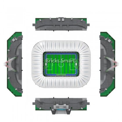 CaDA Juventus/Allianz Stadion Bausatz – 402 Teile, 44,8x53,6x20,9 Cm, Spielzeugbausteine Für Kinder Ab 6 Jahren