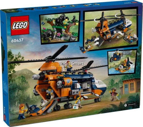 LEGO 60437 City Jungle Explorer Helicopter at Base Camp Building