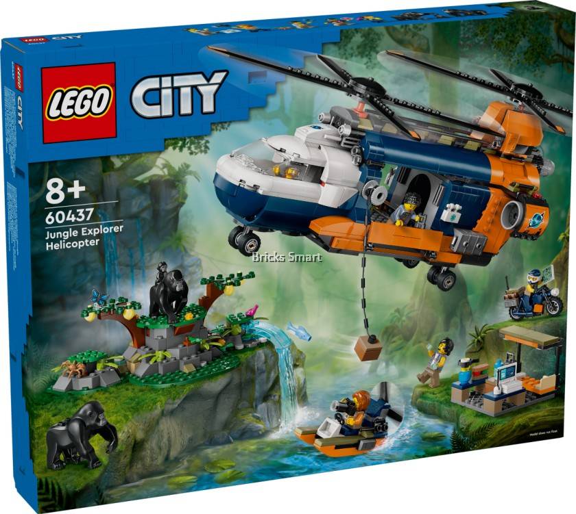 むぃ LEGO 60437 City Jungle Explorer Helicopter at Base Camp Building