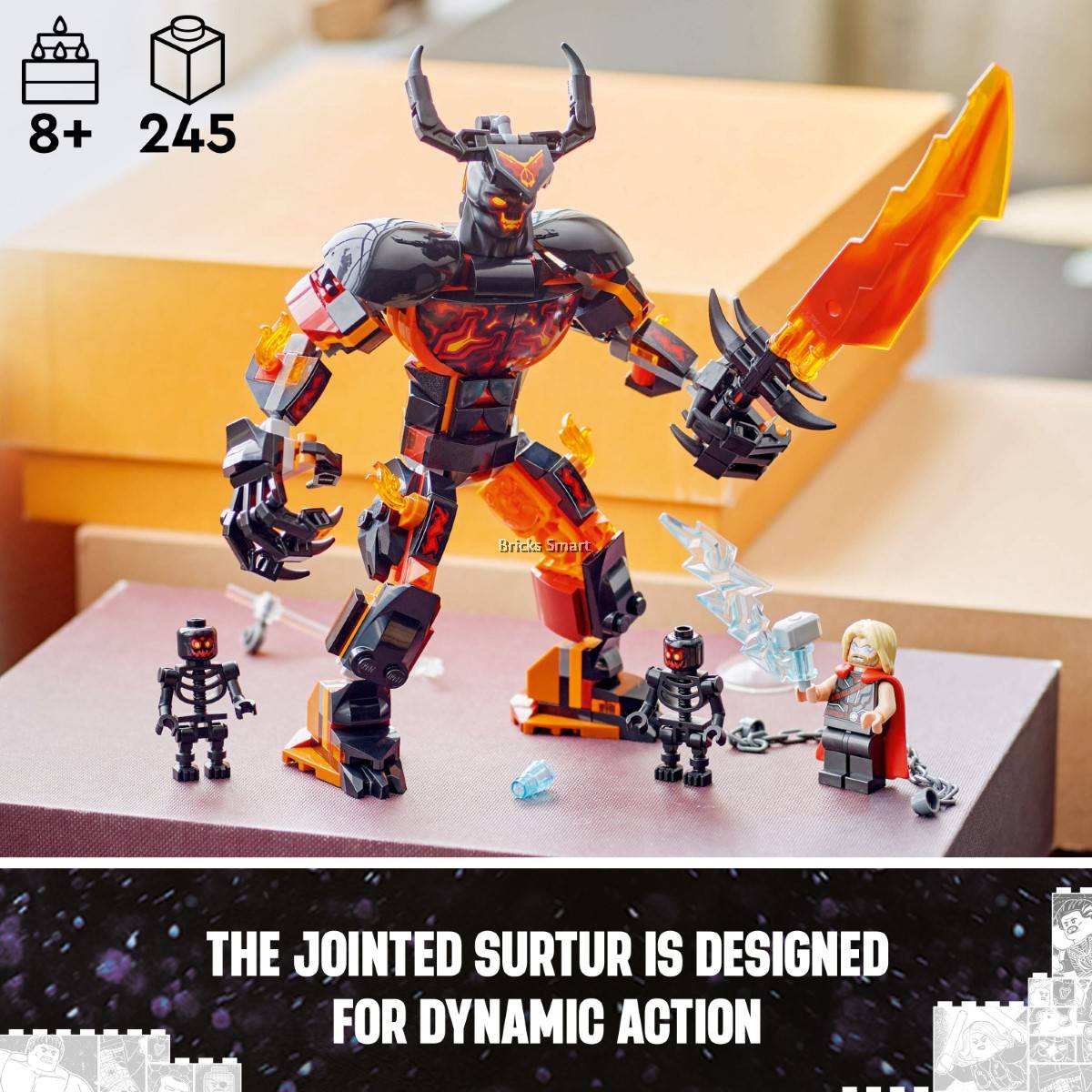 LEGO 76289 Marvel Thor vs. Surtur Construction Figure Building Toy Set