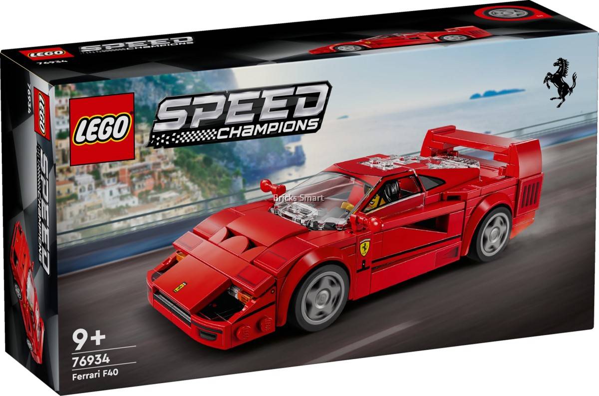 LEGO 76934 Speed Champion Ferrari F40 Supercar Building Toy Set