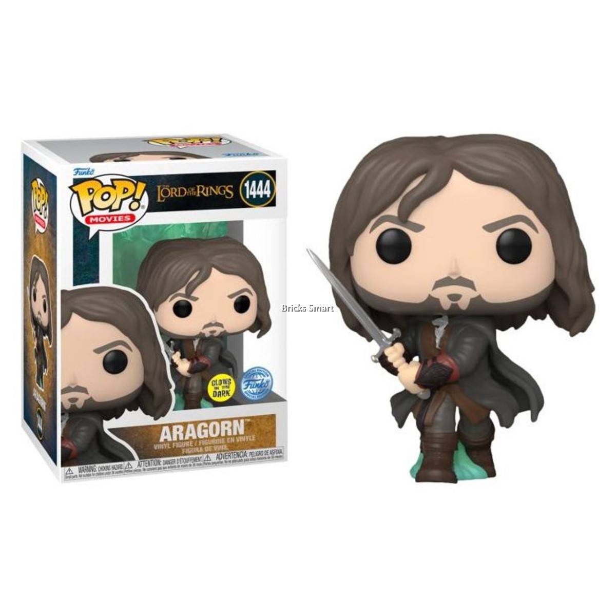 Funko POP! Lord Of The Rings – Aragorn (Army Of The Dead) Glow-in-the-Dark, 9,5 Cm, Inkl. Sammlerbox