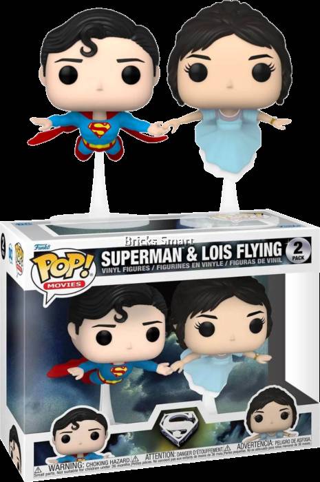 Funko Pop! DC: Superman & Lois Flying - 2 Pack Esclusivo, Figure In Vinile Da Collezione, 9.5 Cm