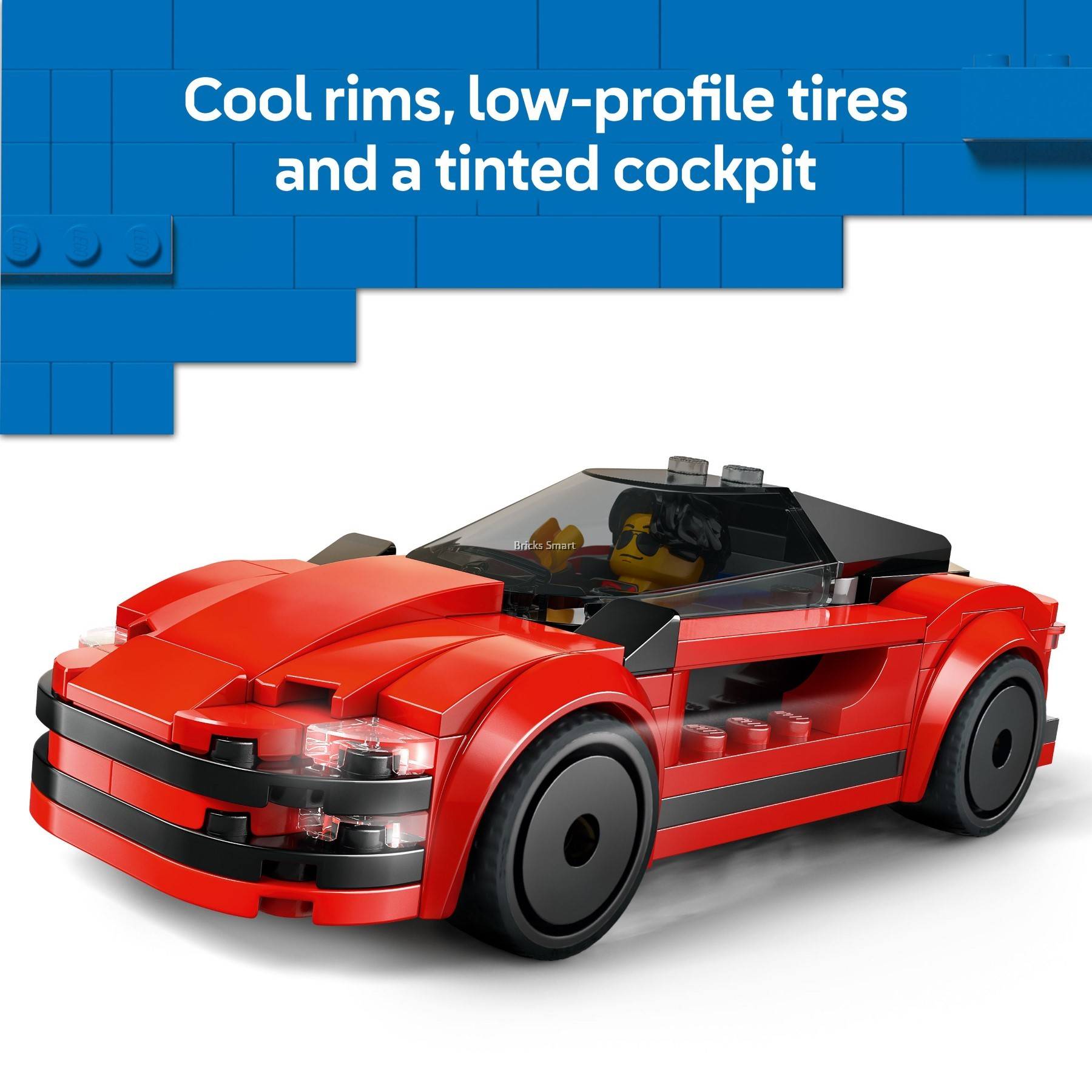 LEGO 60448 City Red Sports Car Building Toy Set (109 Pieces)