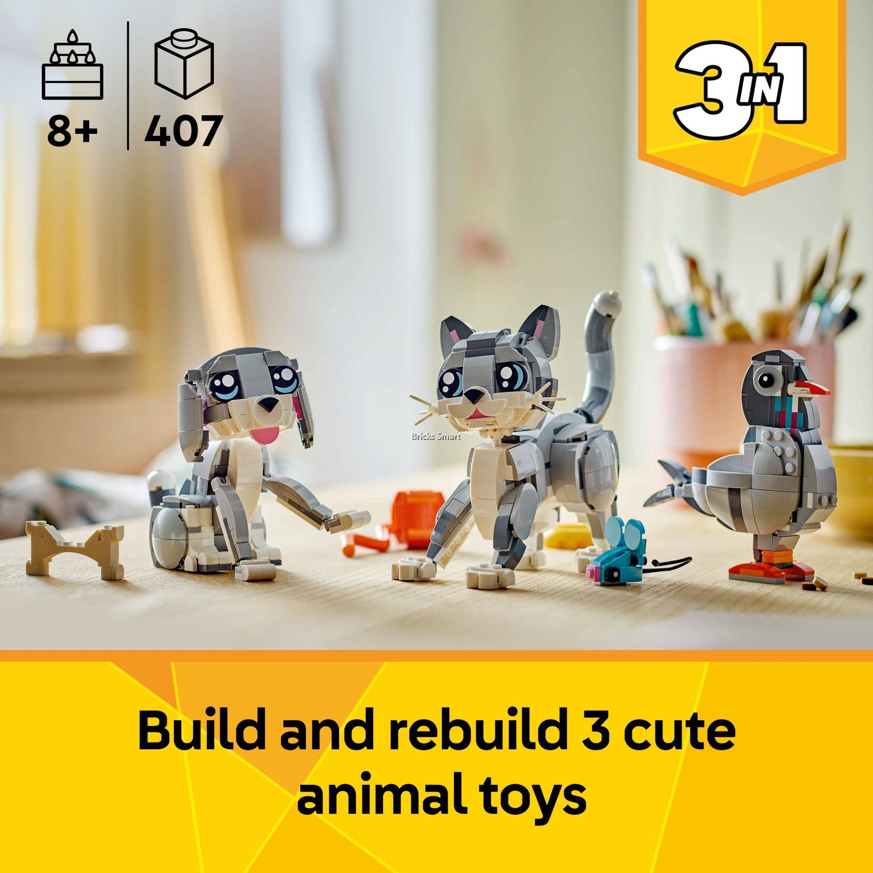 LEGO 31163 LEGO Creator Playful Cat Building Toy Set (407 Pieces)