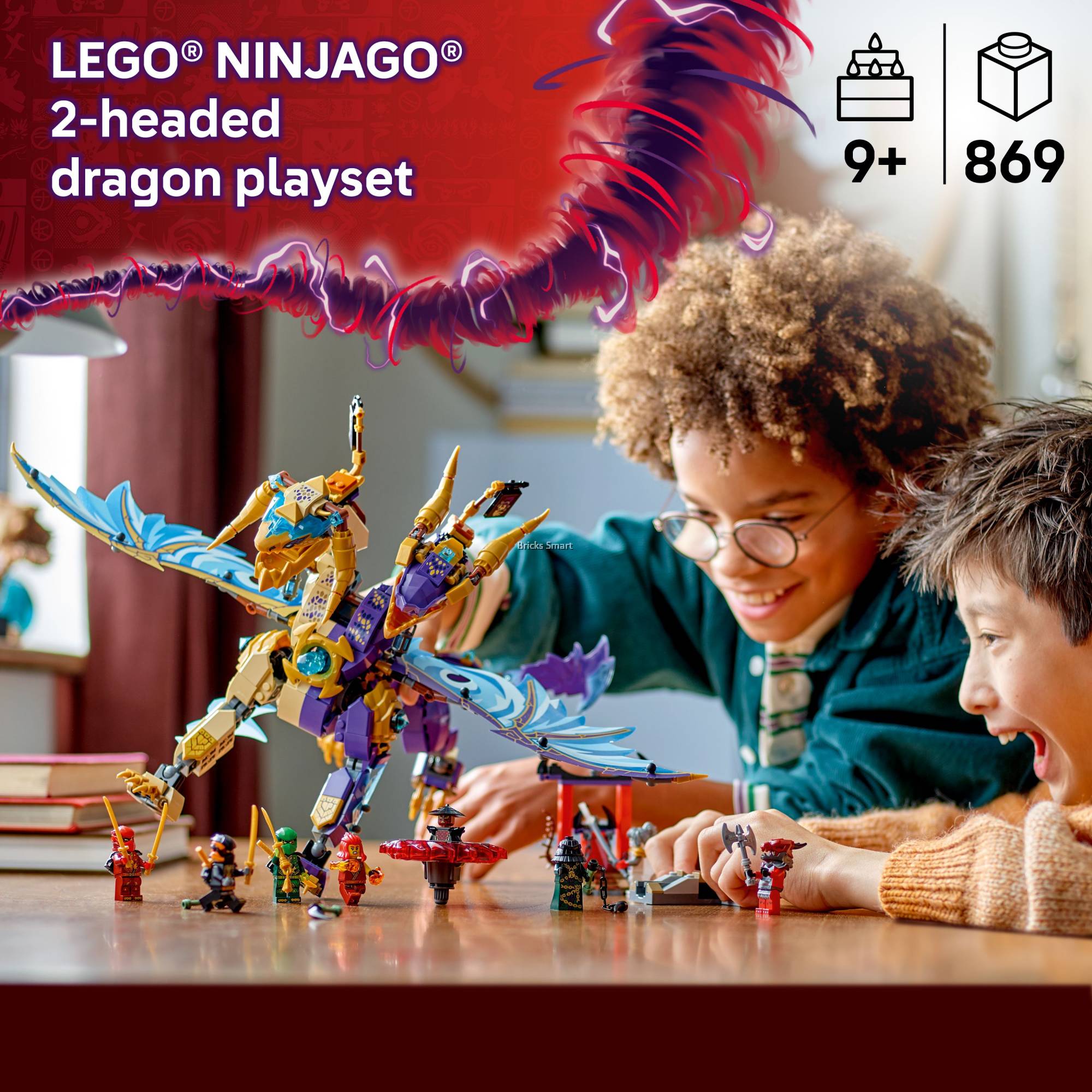 LEGO 71836 Ninjago Arc Dragon of Focus Building Toy Set (869 Pieces)