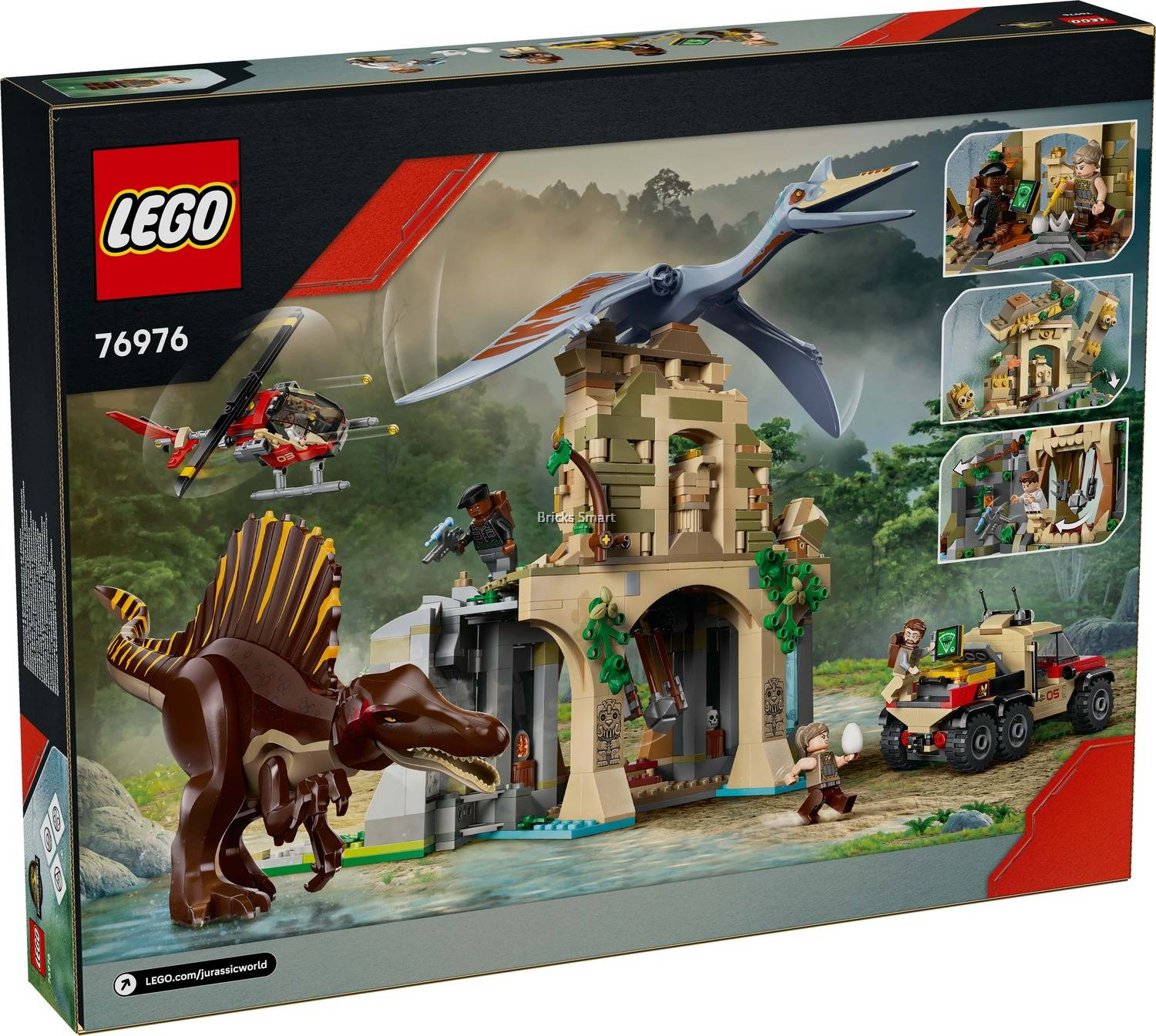 LEGO 76976 Jurassic Spinosaurus & Quetzalcoatlus Air Mission Building ...