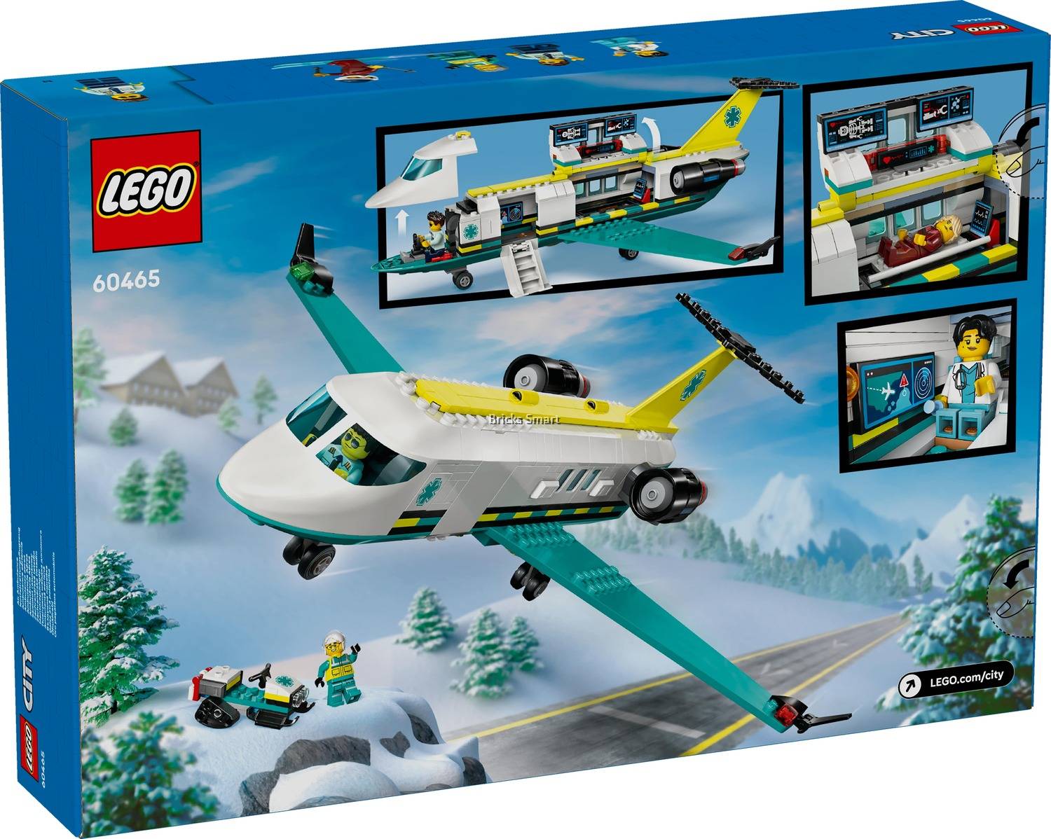 LEGO 60465 City Emergency Air Ambulance Airplane Building Toy Set