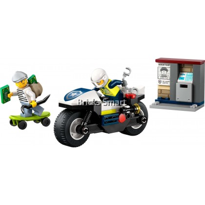 LEGO 60455 City Police Motorcycle Chase Building Toy Set