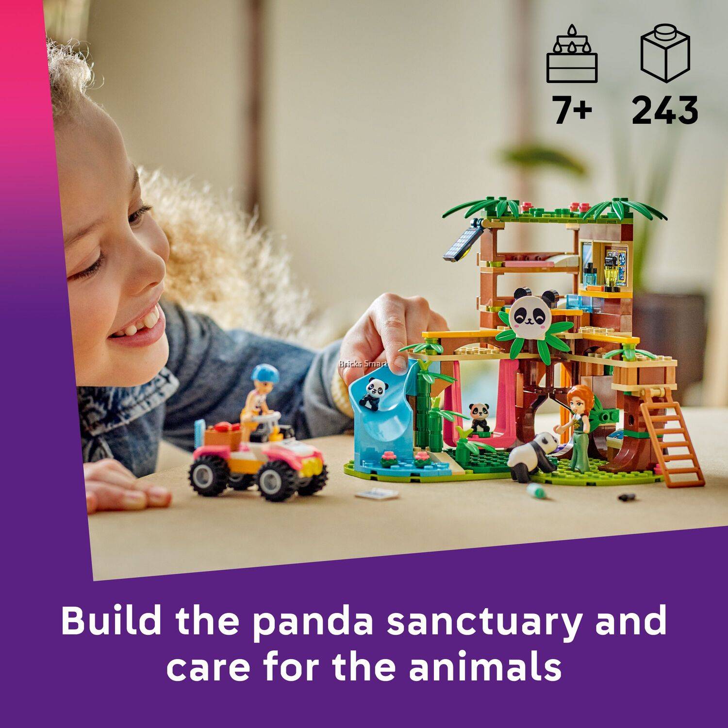 LEGO 42648 Friends Panda Sanctuary Animal Care Building Toy Set