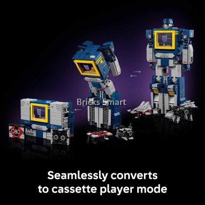 YEABRICKS Kit Luce LED Per 10358 Icons Transformers Soundwave - Set Illuminazione Per Mattoncini (Batterie Non Incluse) - 3