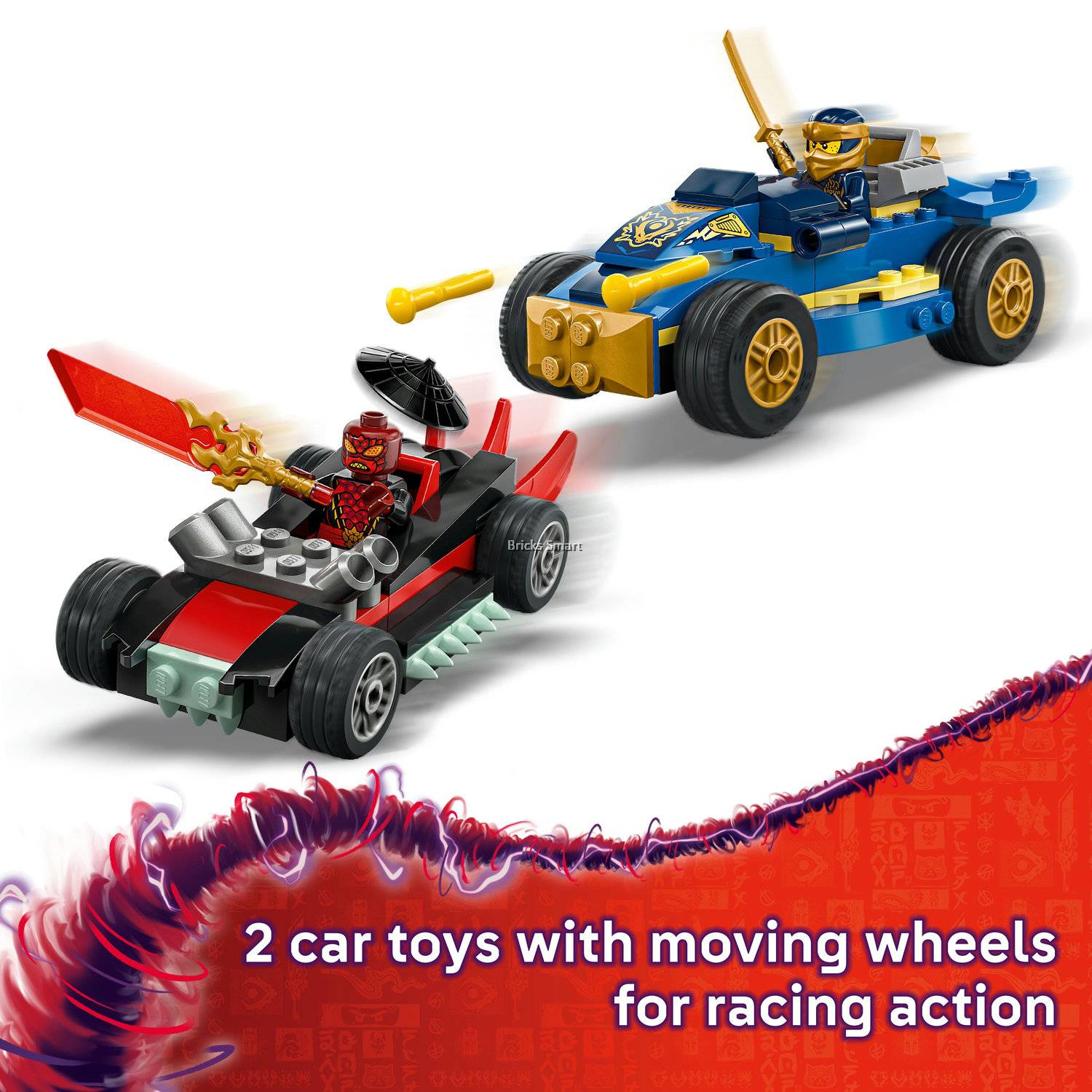 LEGO 71840 NINJAGO Rogue vs Drix Race Car Duel Ninja Toy Playset