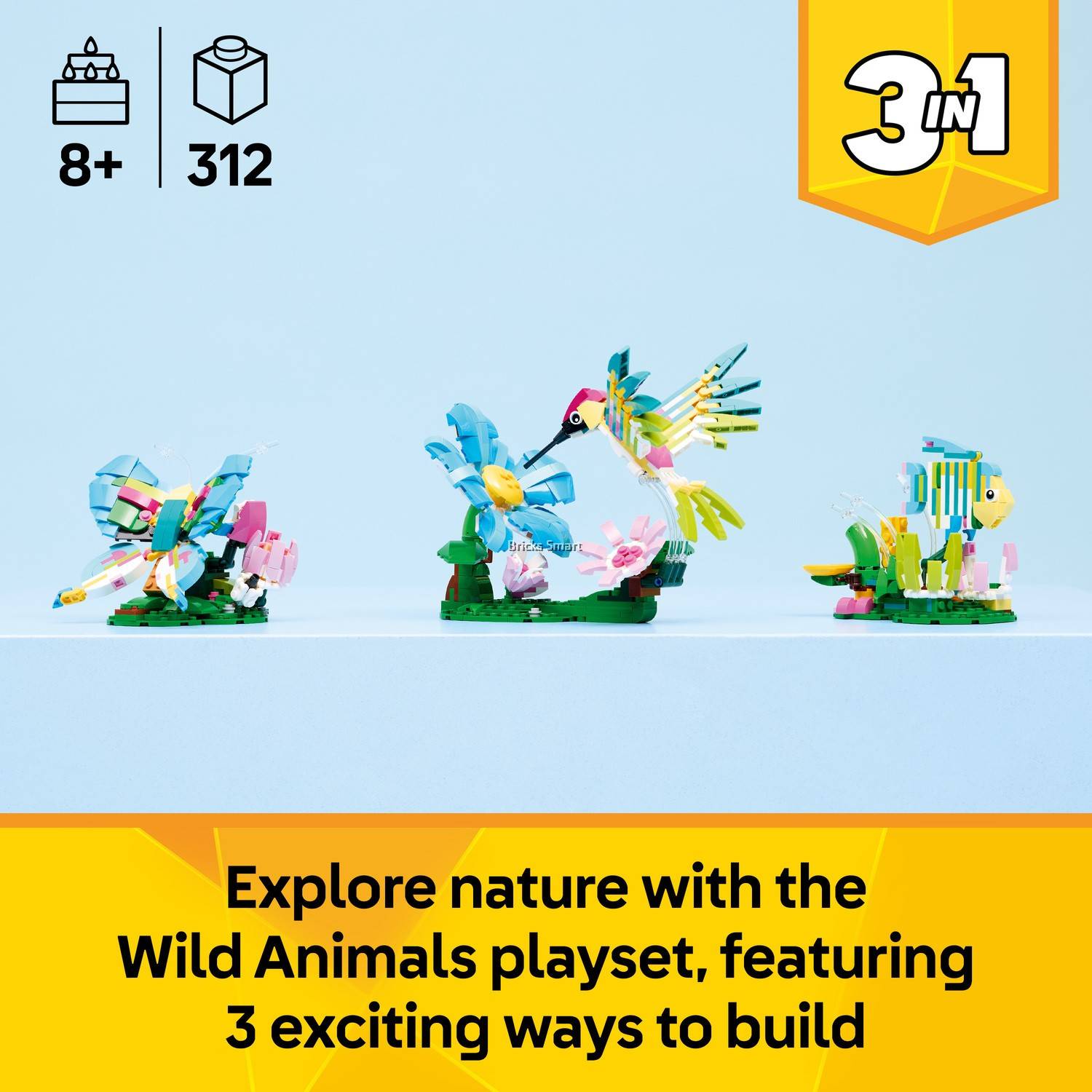 LEGO 31384 Creator 3 in 1 Wild Animals: Colorful Hummingbird