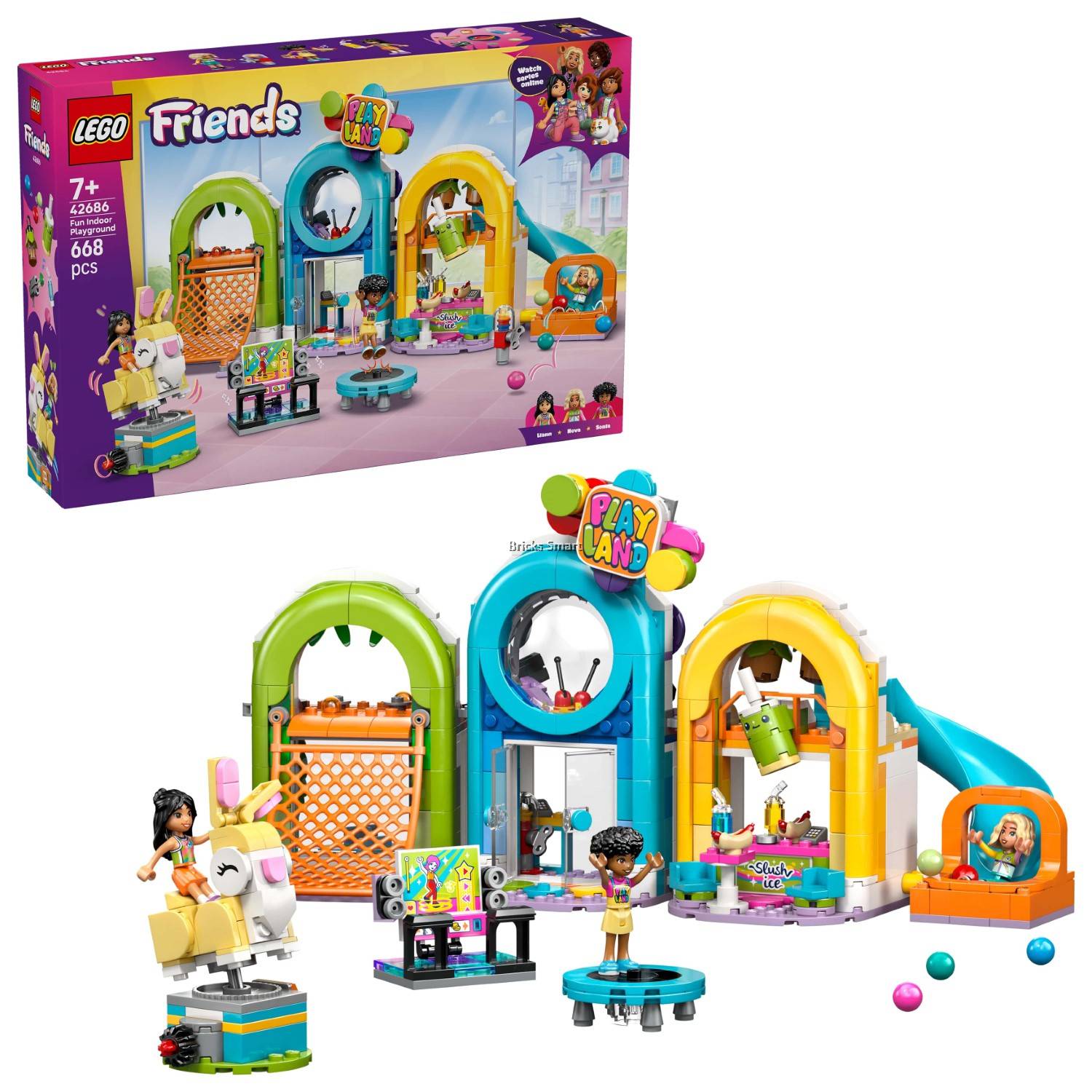 LEGO 42686 Friends Fun Indoor Playground Pretend Play Set With 3 ...
