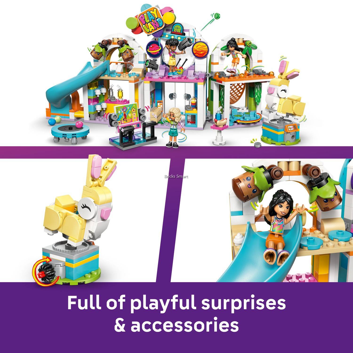 LEGO 42686 Friends Fun Indoor Playground Pretend Play Set With 3 ...