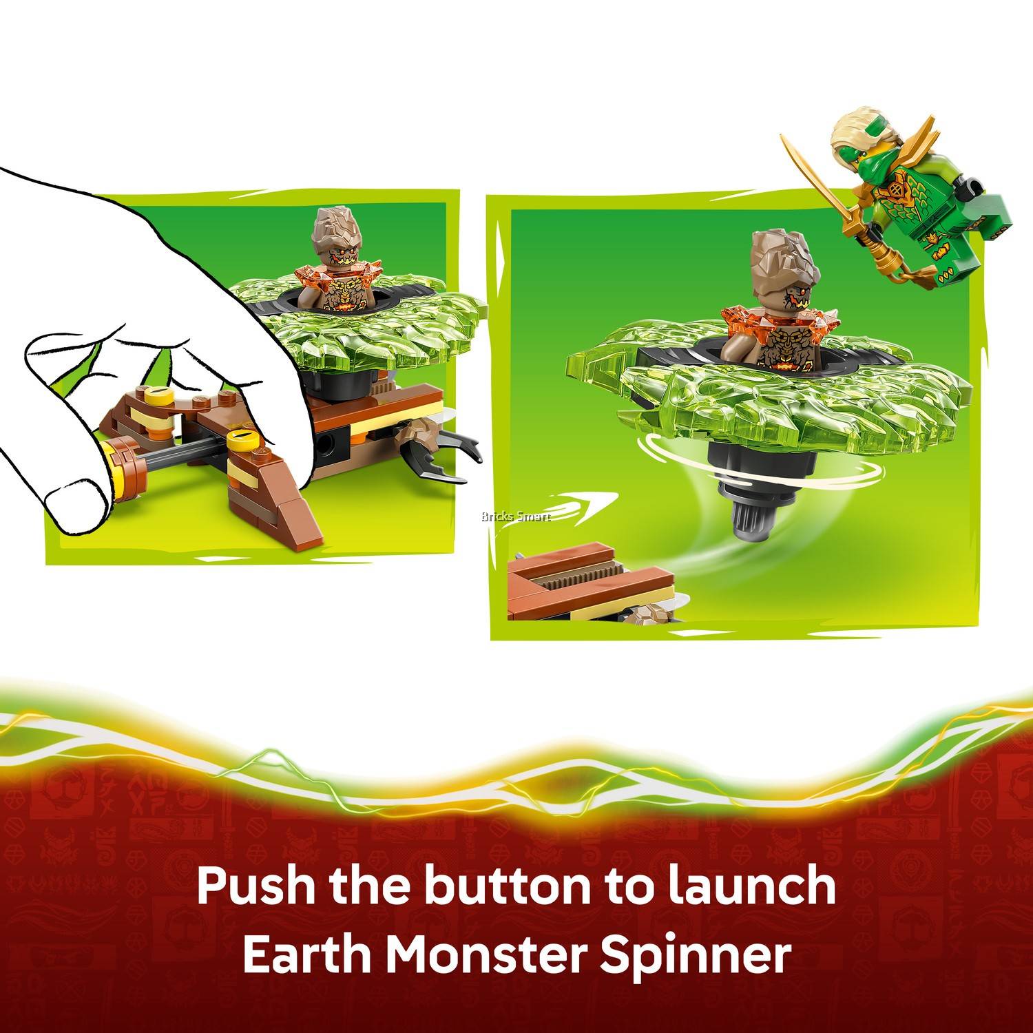 LEGO 71850 NINJAGO® Lloyd vs. Earth Monster Spinner Battle Toy Set with ...