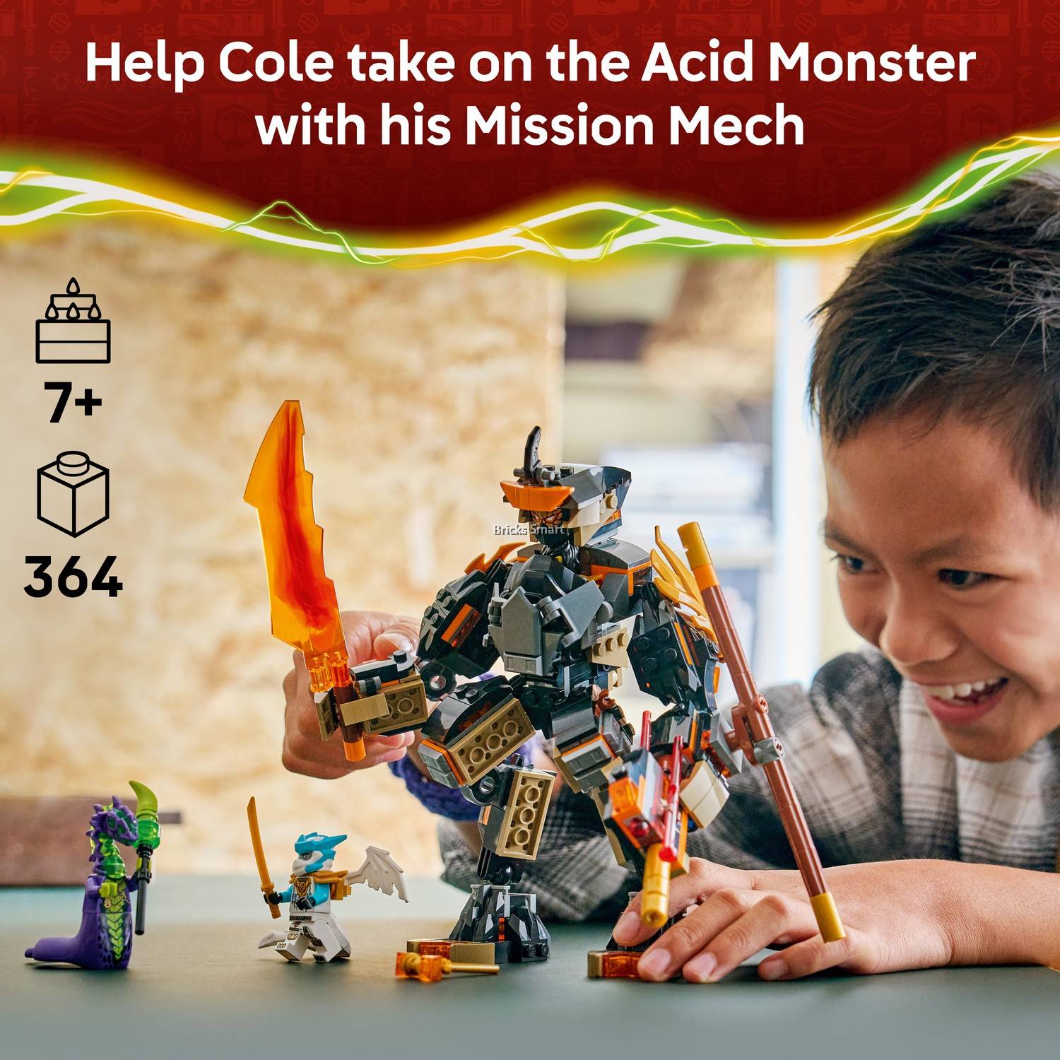 LEGO 71854 NINJAGO® Cole's Mission Mech & Dragon Zane Ninja Toys