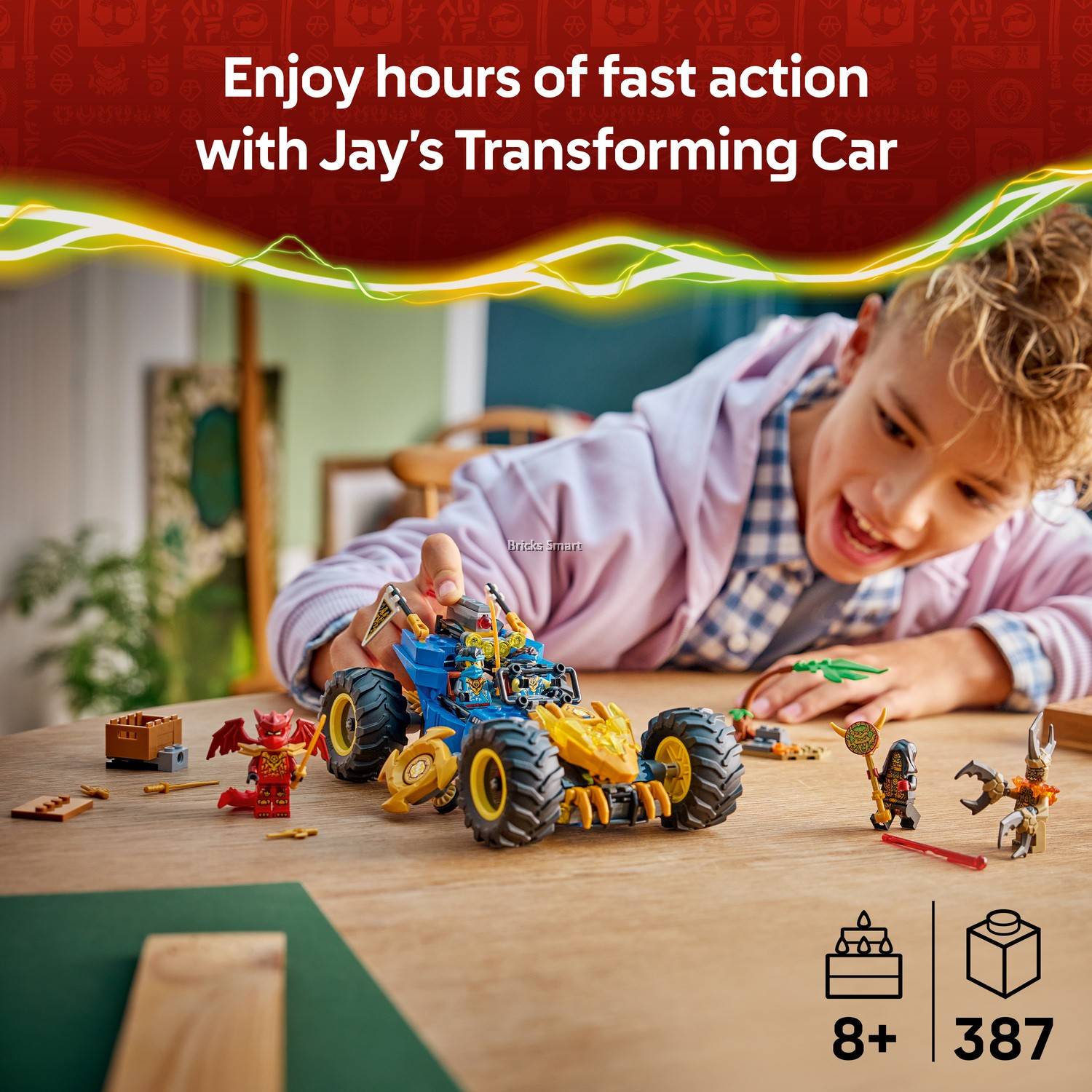 LEGO 71856 NINJAGO® Jay's Transforming Car Ninja Car Toy Building