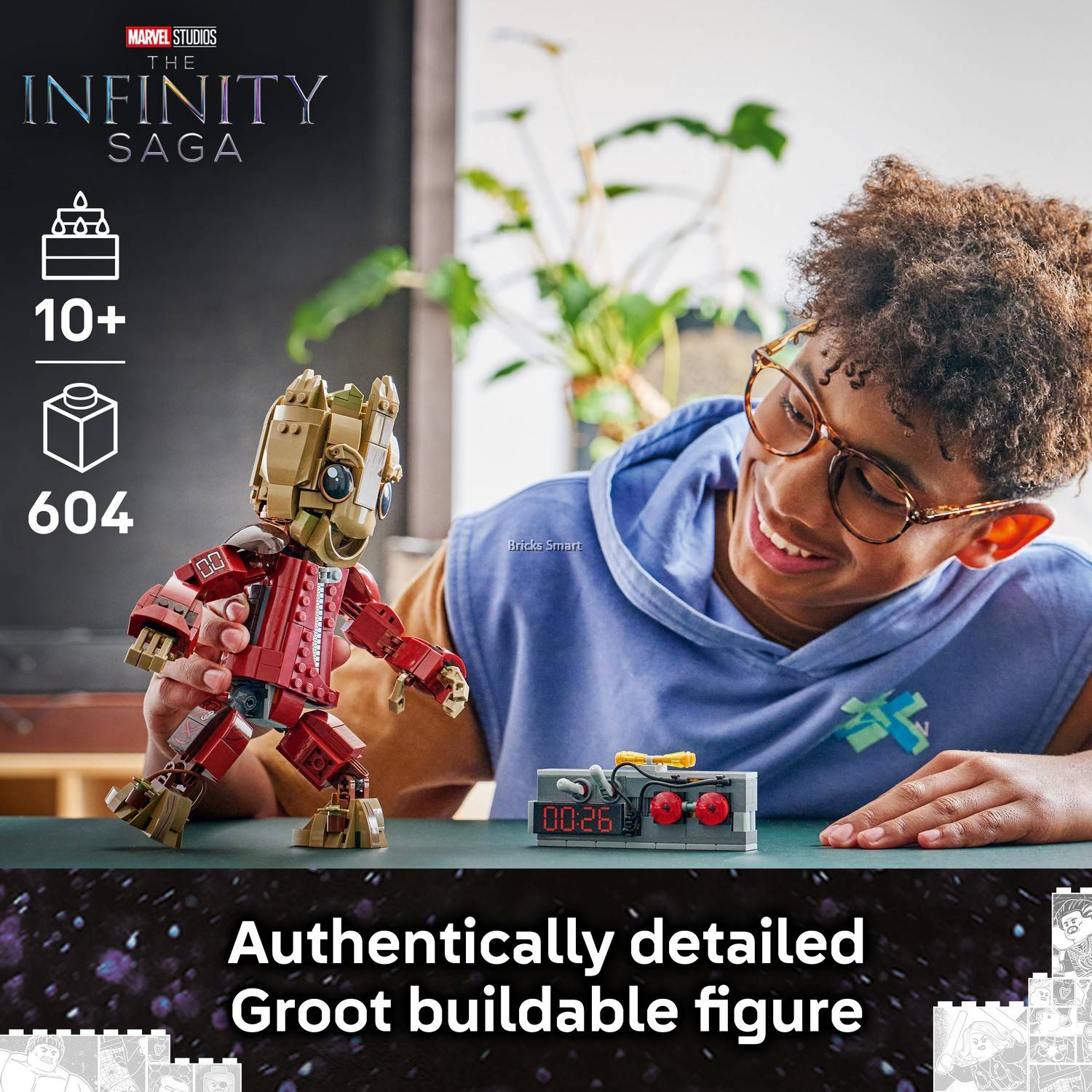 LEGO 76341 Marvel Ravager Jumpsuit Groot Super Hero Action Toy