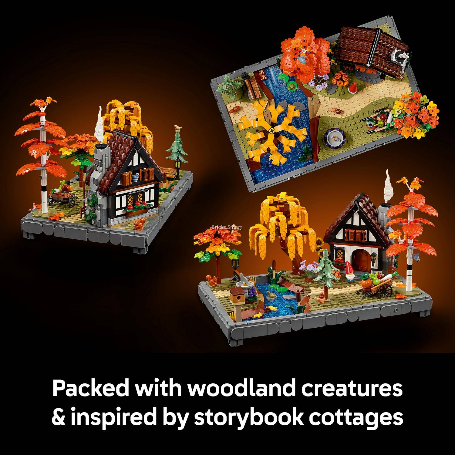 LEGO 11372 Icons Autumn Cottage Garden Model Building Kit Customizable ...