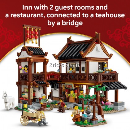 LEGO 80121 Chinese Festival Ancient Moon-Gazing Inn Building Toy Set ...