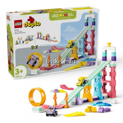 LEGO 10478 Duplo 3 in 1 Creative Ramps with Vehicles Building Toy Set ...