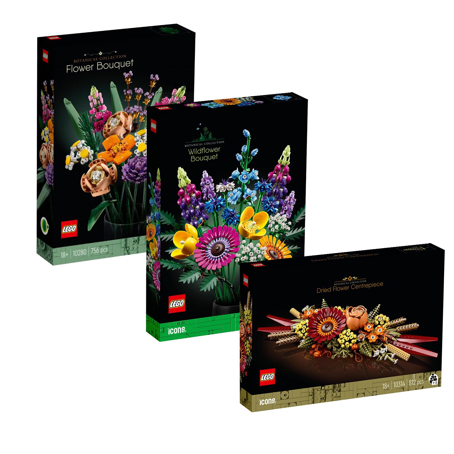 Bundle LEGO 10280 Creator Expert Flower Bouquet + LEGO 10314 Icons