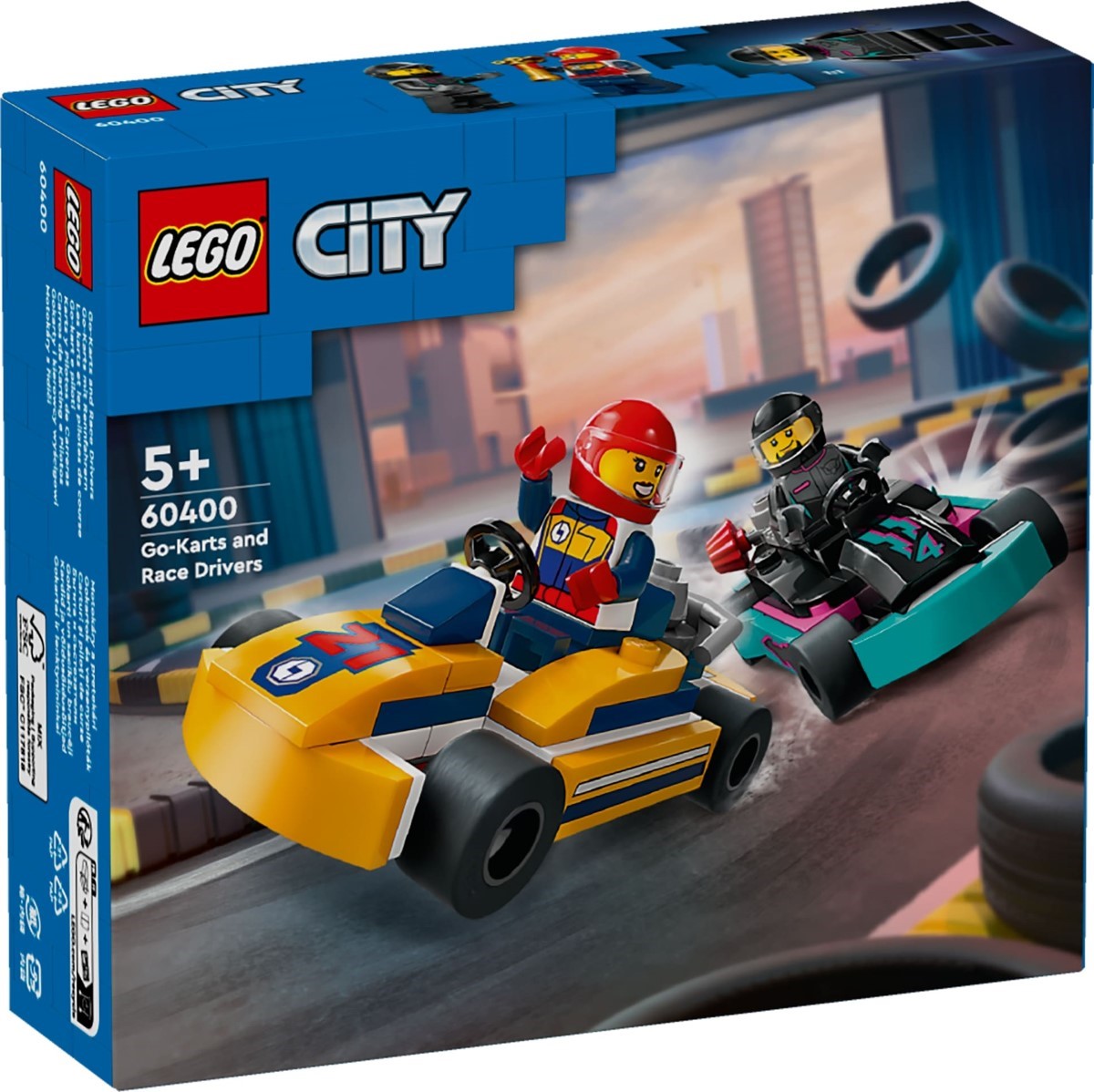 Lego Rally Driver LEGO 60400 City Go Karts and Race Drivers Building Toy Set