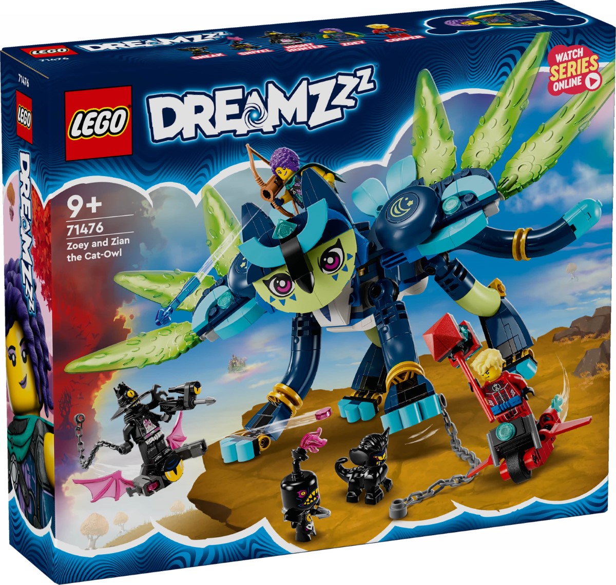 LEGO 71476 DREAMZzz Zoey and Zian the Cat Owl Building Toy Set