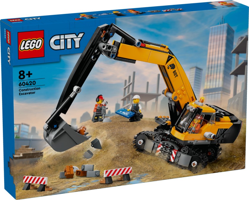 Lego Contruction Set LEGO 60420 City Yellow Construction Excavator Building Toy Set