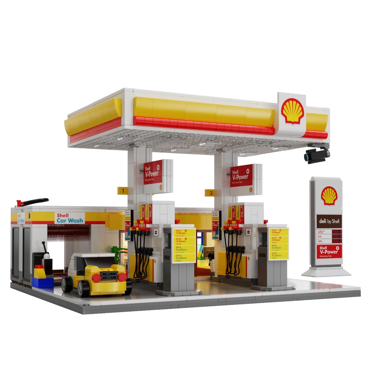 CaDA Shell Retail Station C66026W Block Toy Set (1309 Pieces)