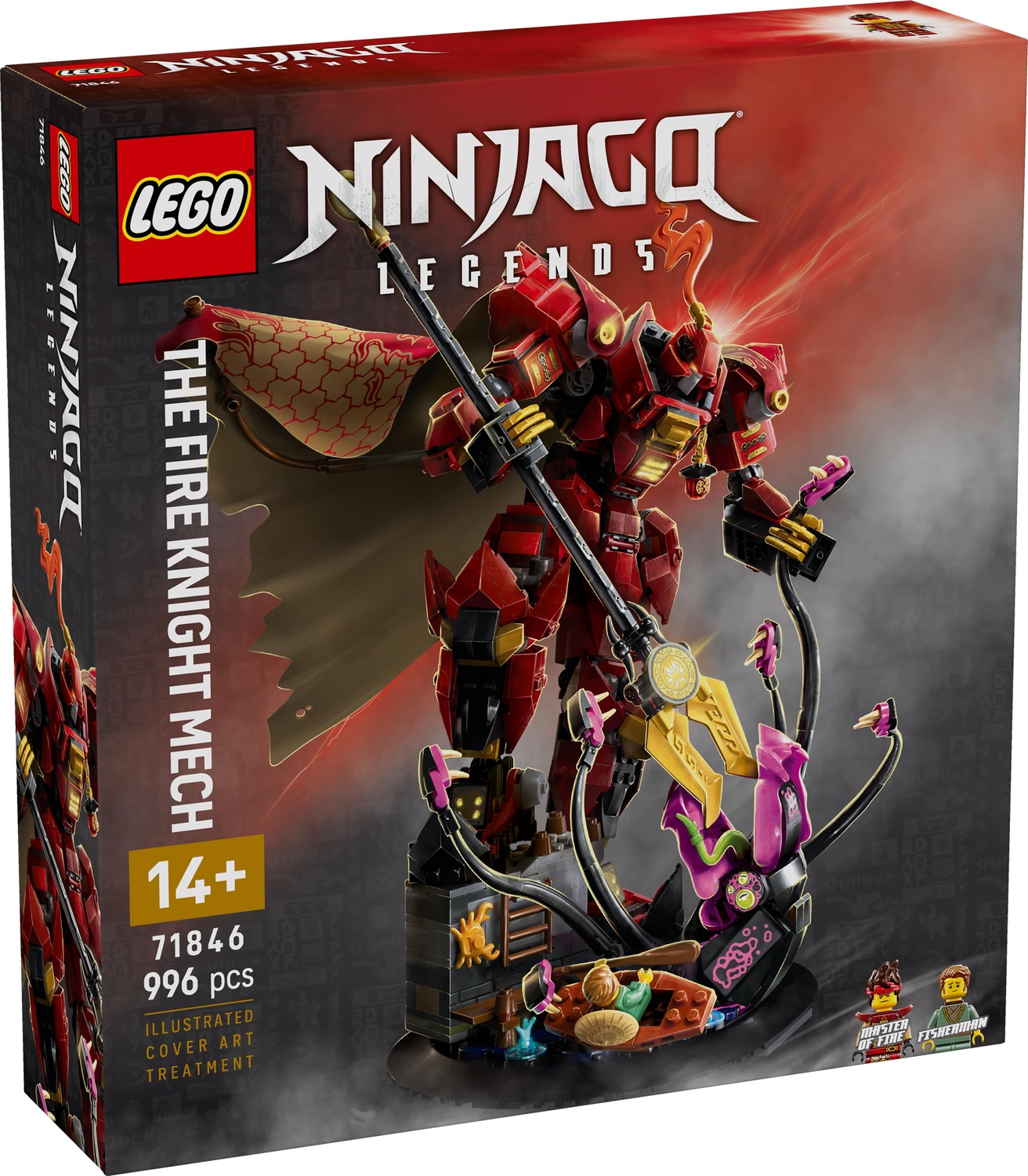LEGO 71846 NINJAGO The Fire Knight Mech Building Toy Set