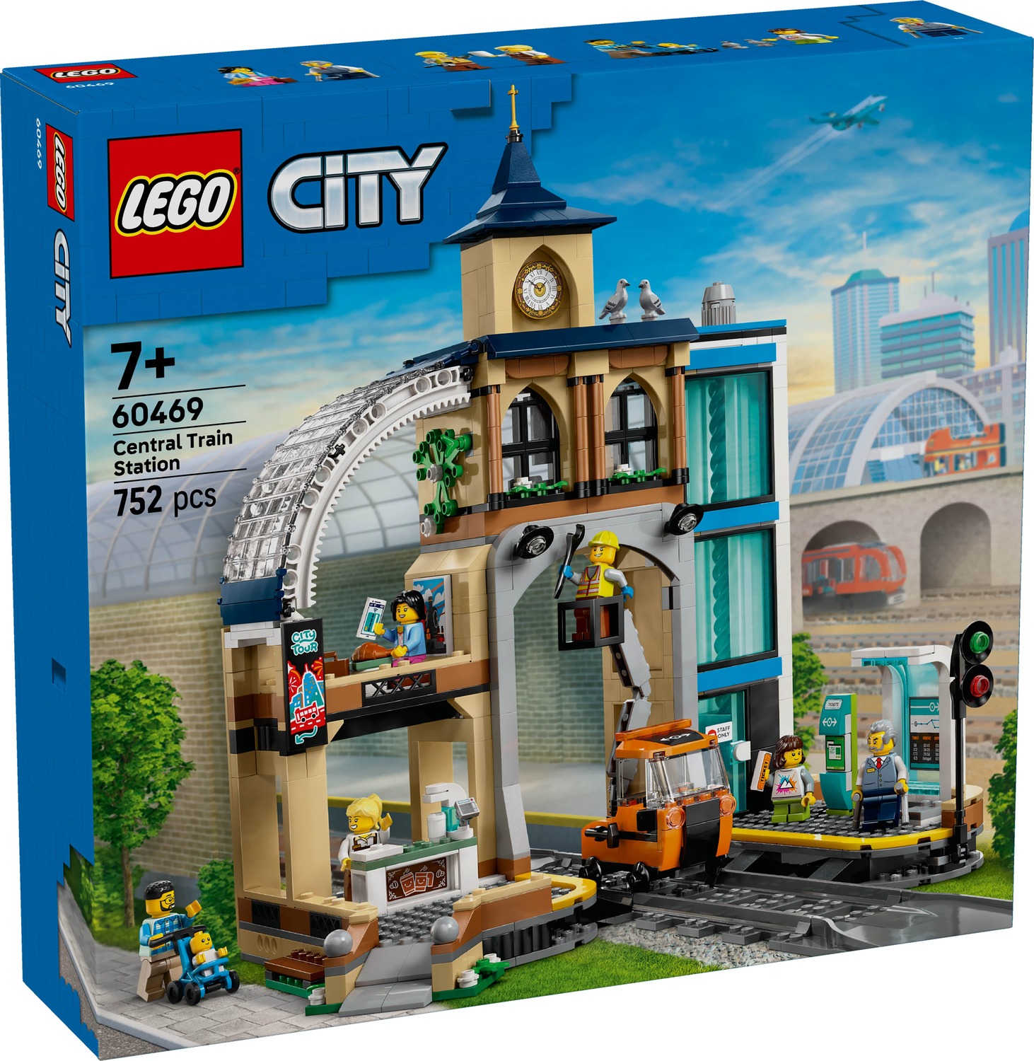 LEGO 60469 City Central Train Station Building Toy Set