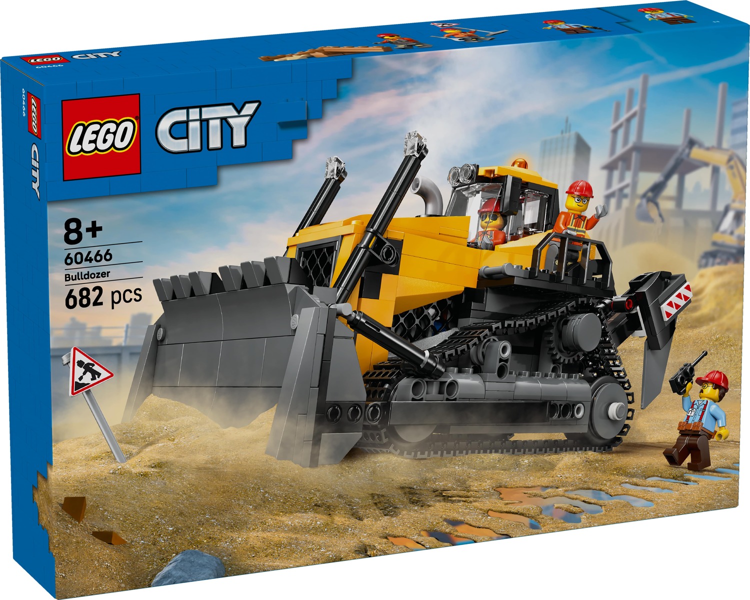 LEGO 60466 City Yellow Bulldozer Building Toy Set