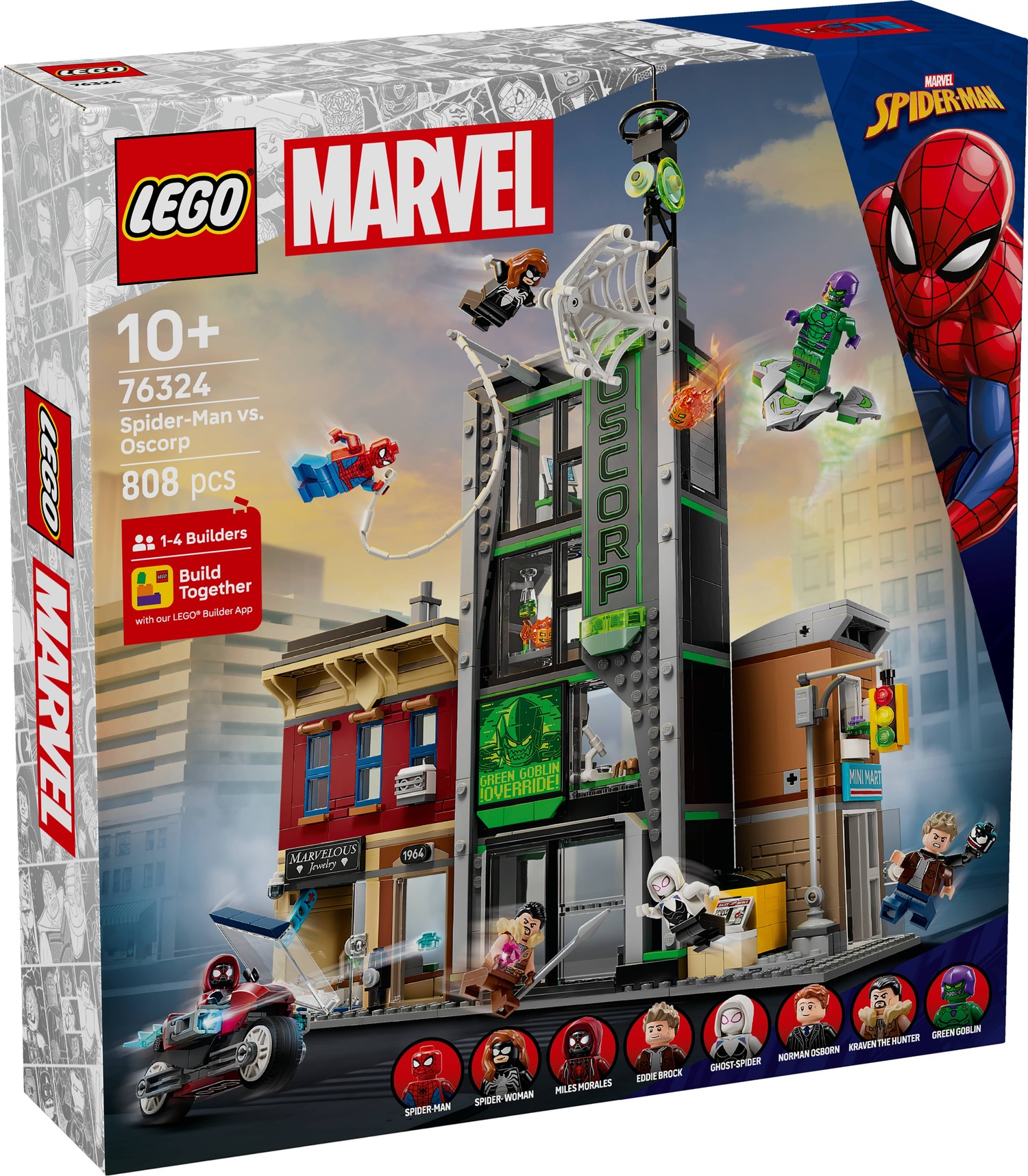 lego-76324-marvel-super-heroes-spider-man-vs-oscorp-building-toy-set