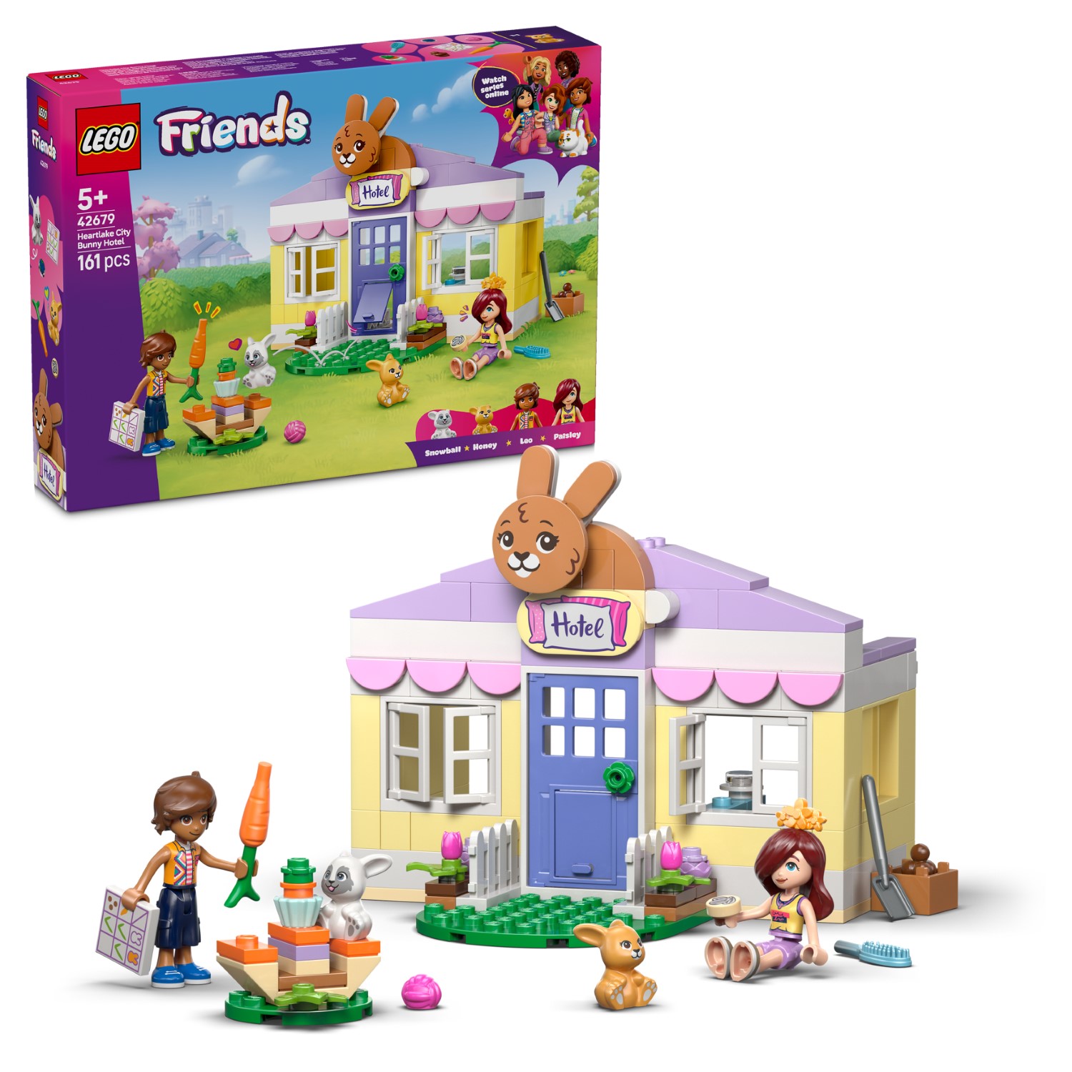 LEGO 42679 Friends Heartlake City Bunny Hotel 2 Minidolls and 2