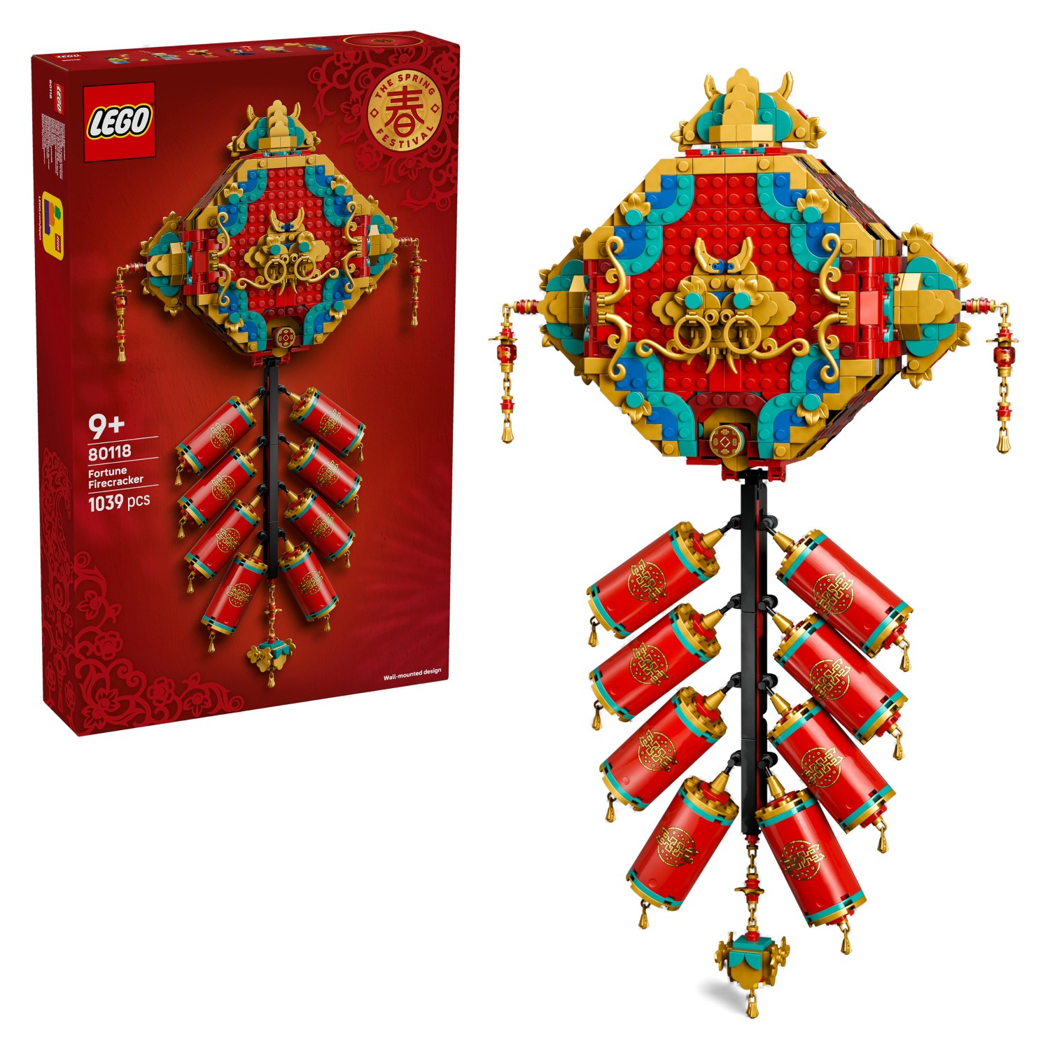 LEGO 80118 Spring Festival Fortune Firecracker Building Toy-Wall Art ...