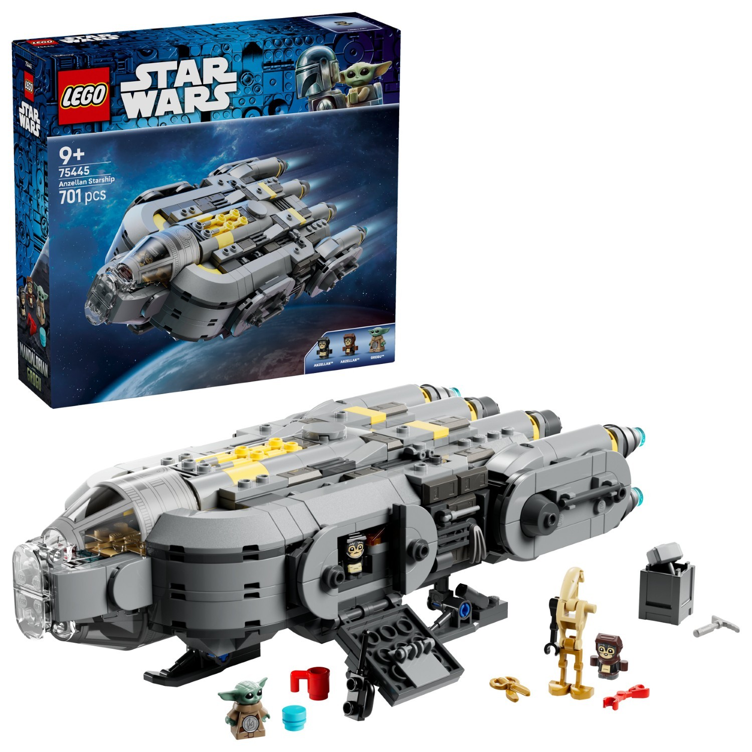 LEGO 75445 Star Wars Anzellan Starship Buidling Toy Set (701 Pieces)