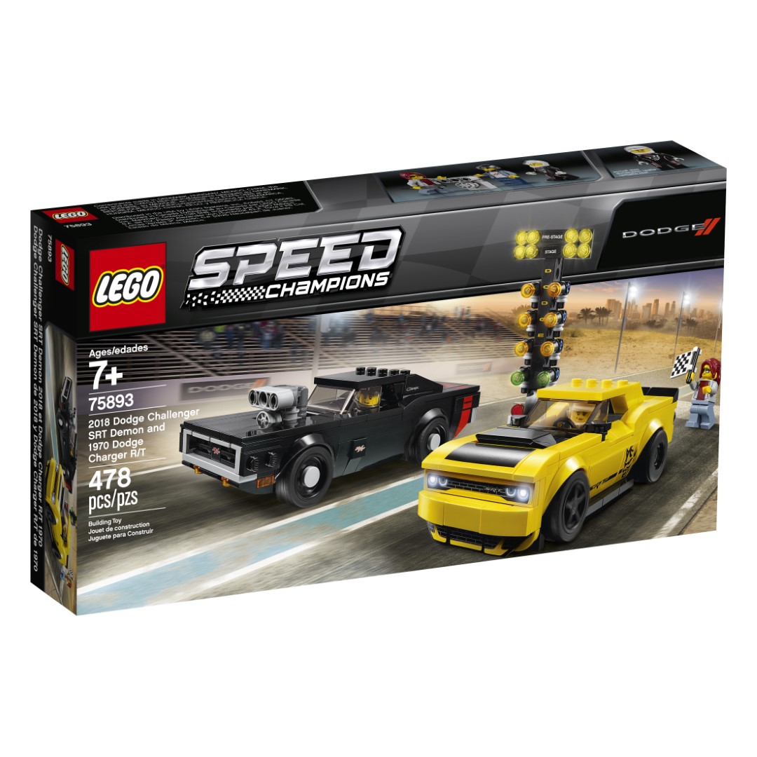 75893 Lego Speed Champions 2018 Dodge Challenger Srt Demon And 1970